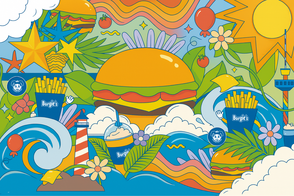 Mural colorido de Burgie's